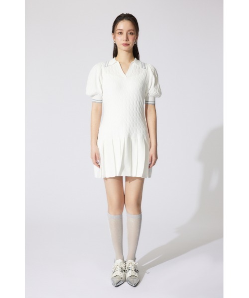 「rienda」 半袖ワンピース FREE ホワイト レディース_画像7