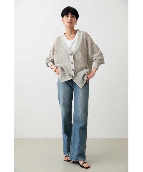 「crie conforto」 ニットカーディガン FREE グリーン レディース_画像3