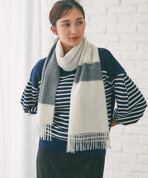 IMC マフラー ストール カシミヤ100％ チェックマフラー レディース