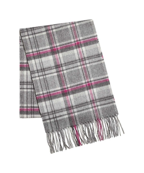 IMC マフラー ストール カシミヤ100％ チェックマフラー レディース