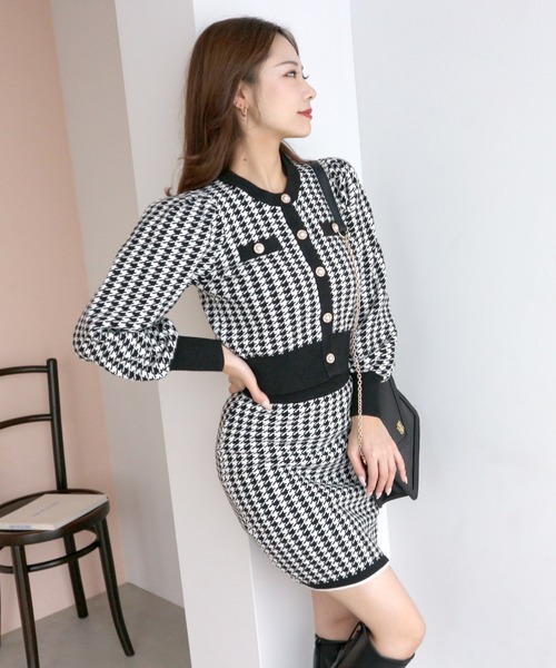 「ROYAL PARTY」 ニットカーディガン FREE ブラック レディース_画像4