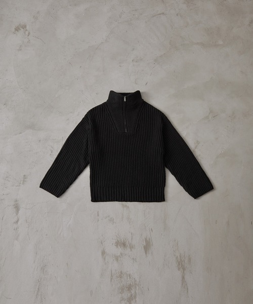 CLEL 泊ニット　ブラック CLEL（クレイル） セーター ニット 「CLEL」Basic/Spray Rib Knit Crew