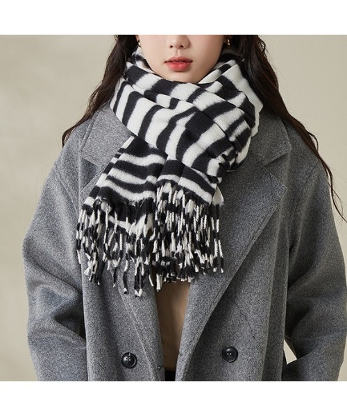 Sakka マフラー ストール ゼブラ/レオパード柄BIGマフラー レディース