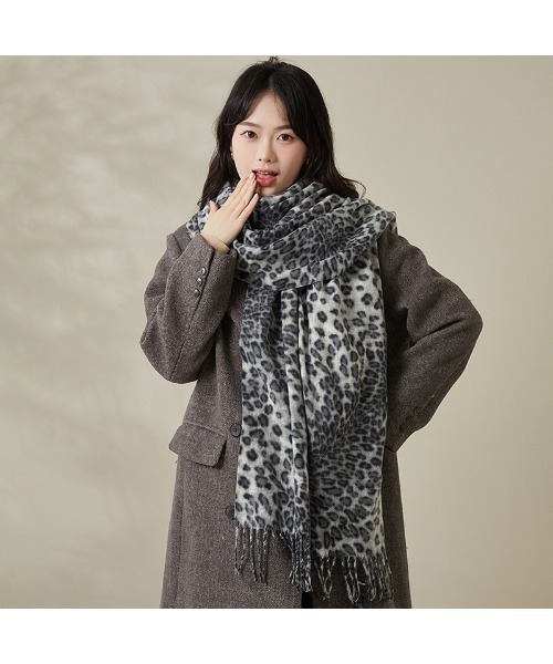 Sakka マフラー ストール ゼブラ/レオパード柄BIGマフラー レディース
