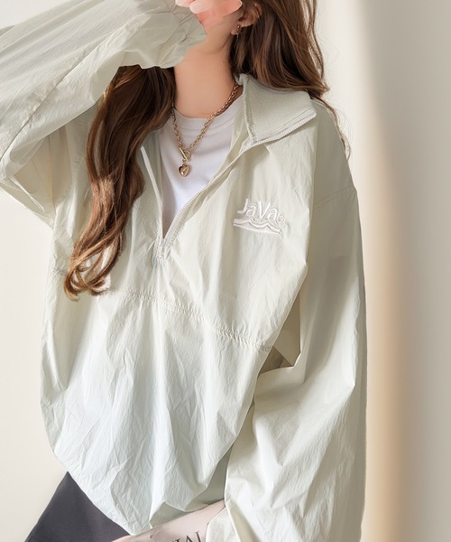 「Java」 ナイロンブルゾン X-LARGE ベージュ レディース_画像2