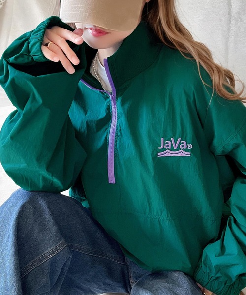「Java」 ナイロンブルゾン X-LARGE ベージュ レディース_画像10