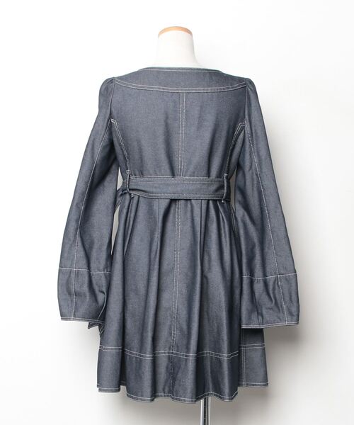 BURBERRY BLUE LABEL ノーカラージャケット 38 BURBERRY BLUE LABEL（バーバリーブルーレーベル） ノーカラーコート