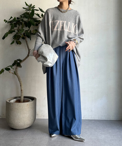 DouDou（ドゥドゥ） イージーパンツ TM ブルー レディース : ZOZOTOWN