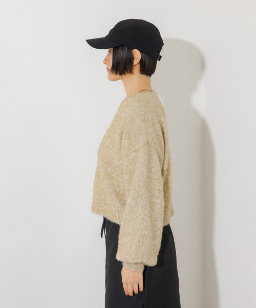 「NOMINE」 長袖ニット フリー ブラウン レディース_画像4