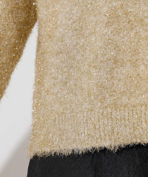 「NOMINE」 長袖ニット フリー ブラウン レディース_画像9