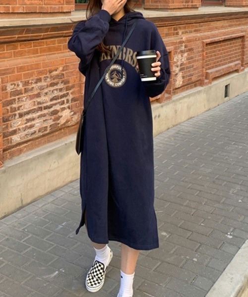 Sally Lunn ワンピース カレッジロゴスウェットワンピース : ZOZOTOWN