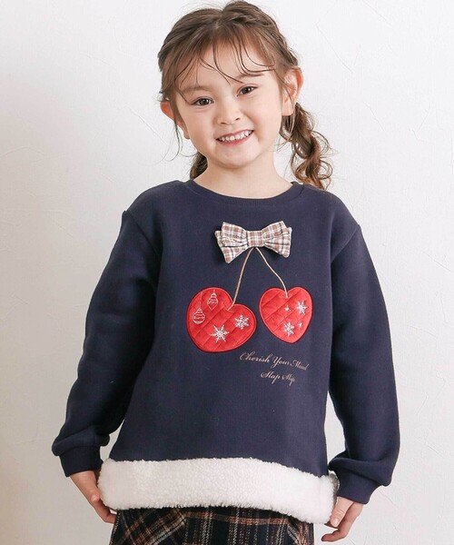 SLAP SLIP（スラップスリップ） トレーナー イチゴチェリーパッチ