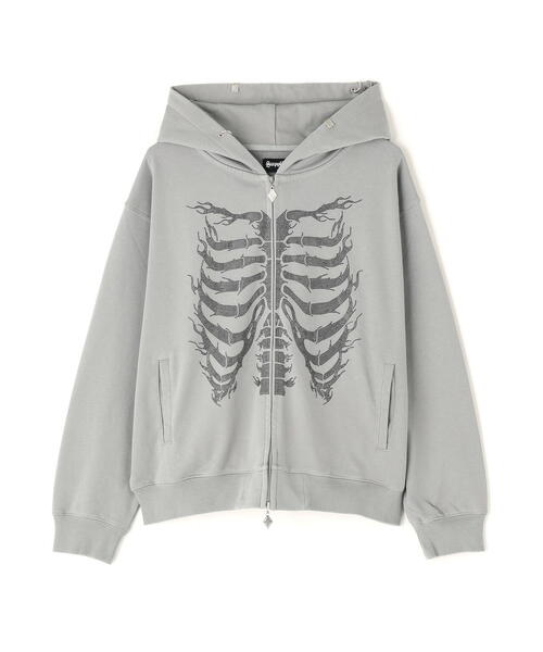 て*割様 STONE  フード付きパーカー グレー SUPPLIER（サプライヤー） パーカー SUPPLIER/サプライヤー/Fire