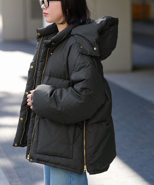 美品✨フレームワーク ダウン90% フードショートダウン ネイビー 36 美品✨フレームワーク ダウン90% フードショートダウン ネイビー 36