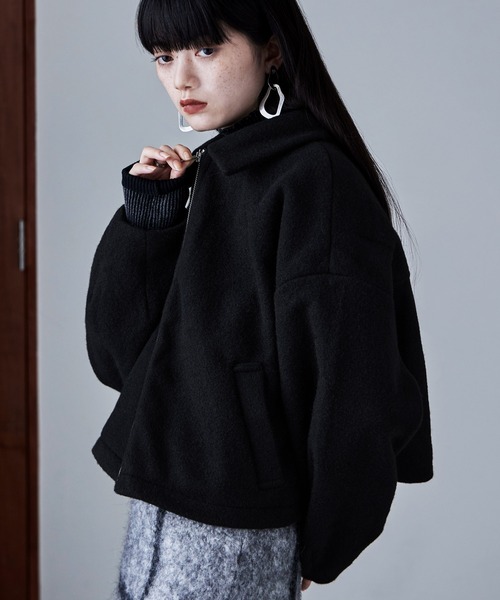 「etoll.」 ブルゾン M グレイッシュベージュ レディース_画像3