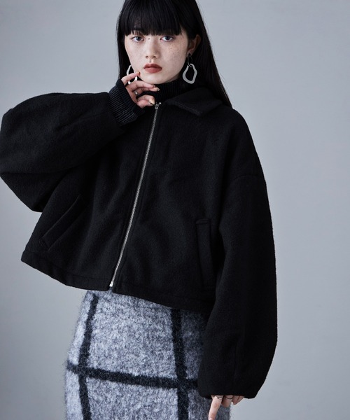 「etoll.」 ブルゾン M グレイッシュベージュ レディース_画像7