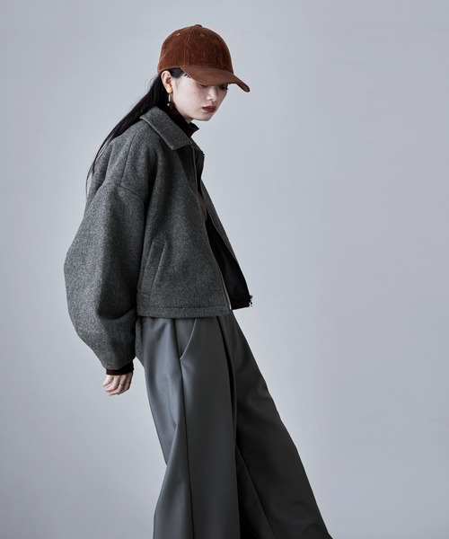 「etoll.」 ブルゾン M グレイッシュベージュ レディース_画像9