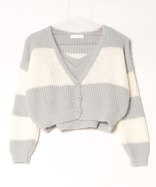 「TITTY&CO.」 ニットアンサンブル FREE グレー レディース_画像2