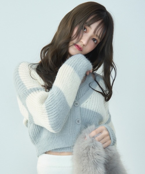 「TITTY&CO.」 ニットアンサンブル FREE グレー レディース_画像5