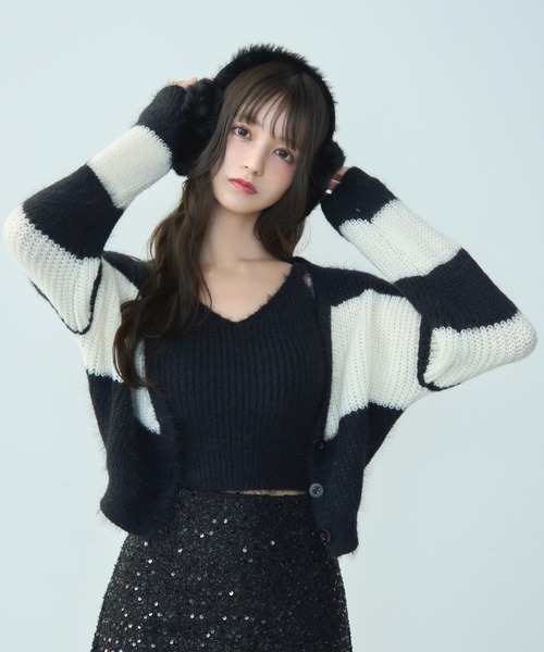 「TITTY&CO.」 ニットアンサンブル FREE グレー レディース_画像7
