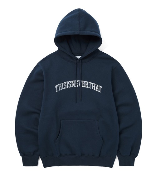 thisisneverthat ネイビー パーカー　S thisisneverthat（ディスイズネバーザット） プルオーバーパーカー S