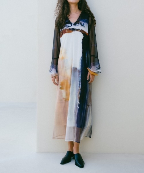sahara（サハラ） ドレス Nature Print Layered Dress/ネイチャー