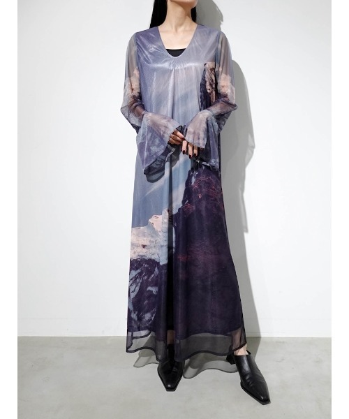 sahara（サハラ） ドレス Nature Print Layered Dress/ネイチャー