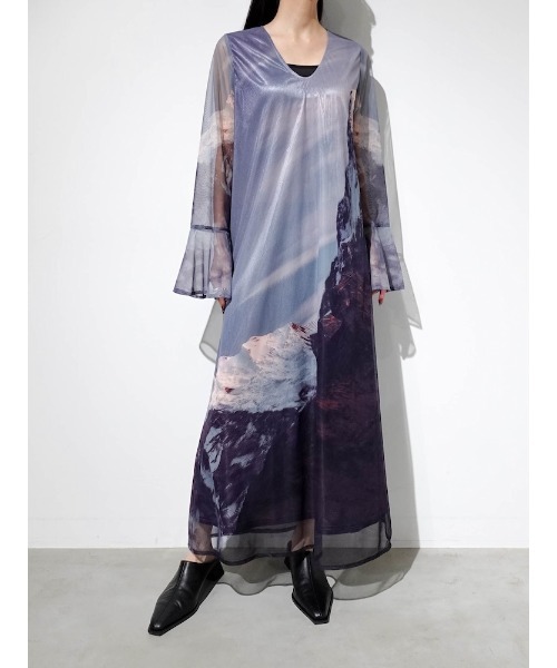 sahara（サハラ） ドレス Nature Print Layered Dress/ネイチャー