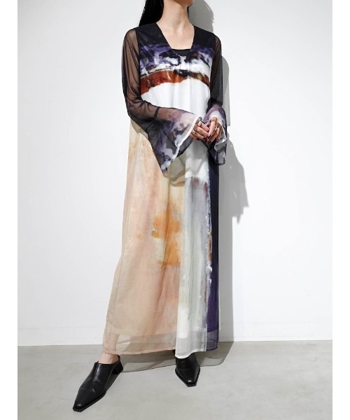 sahara（サハラ） ドレス Nature Print Layered Dress/ネイチャー