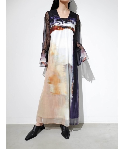 sahara（サハラ） ドレス Nature Print Layered Dress/ネイチャー