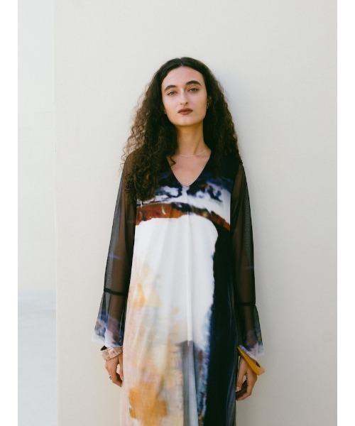 sahara（サハラ） ドレス Nature Print Layered Dress/ネイチャー