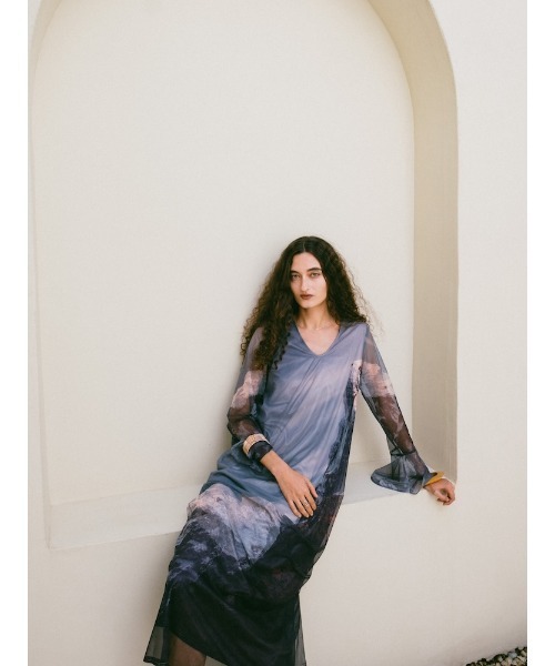 sahara（サハラ） ドレス Nature Print Layered Dress/ネイチャー
