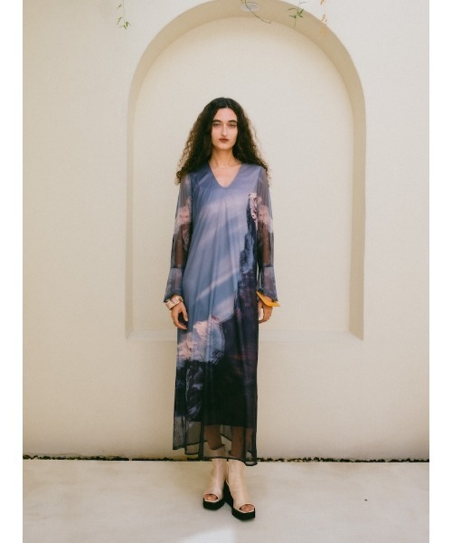 sahara（サハラ） ドレス Nature Print Layered Dress/ネイチャー