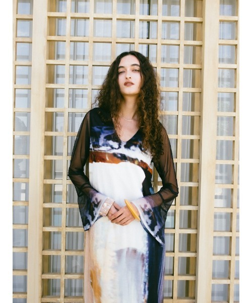 sahara（サハラ） ドレス Nature Print Layered Dress/ネイチャー