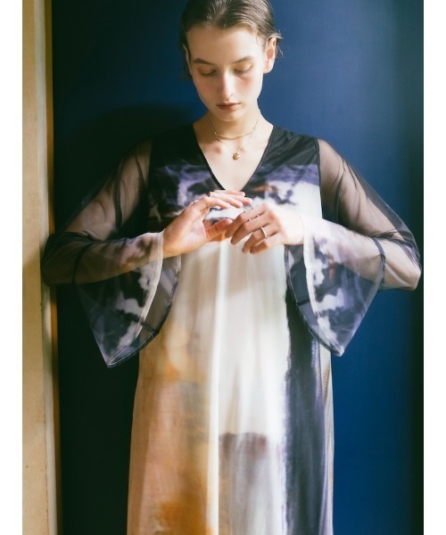 sahara（サハラ） ドレス Nature Print Layered Dress/ネイチャー