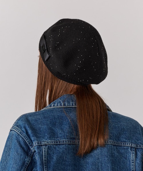 「Chapeau d' O」 ベレー帽 FREE ブラック レディース_画像5