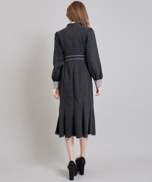「TITTY&CO.」 長袖ワンピース MEDIUM ブラック レディース_画像7