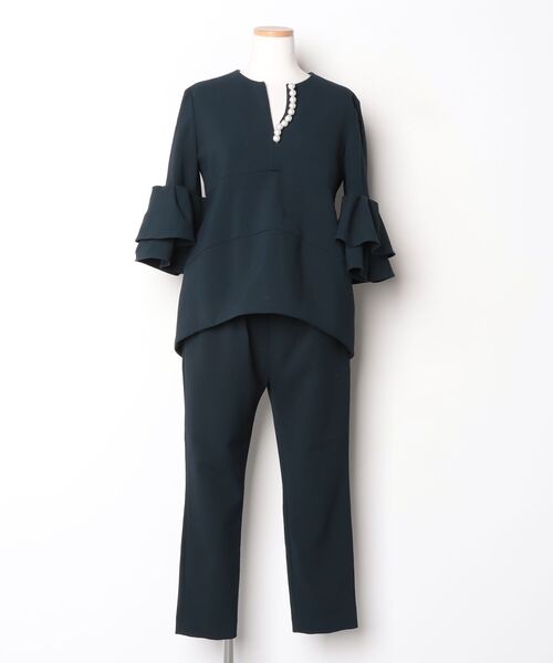 ま*み様 最終値下　ヨーコチャン新品パールブラウス(yokochanセットアップ YOKO CHAN（ヨーコチャン） セットアップ 40 ブラック レディース