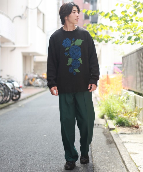 「WESTSEA」 長袖ニット M ブラック メンズ_画像3