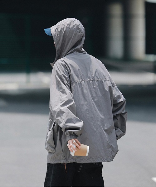 「aimoha」 ナイロンブルゾン MEDIUM オフホワイト メンズ_画像8