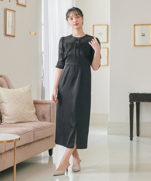 「niana」 コンビワンピース SHORT ダークグレー レディース_画像5