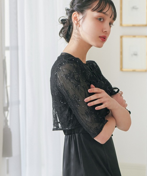 「niana」 コンビワンピース SHORT ダークグレー レディース_画像6