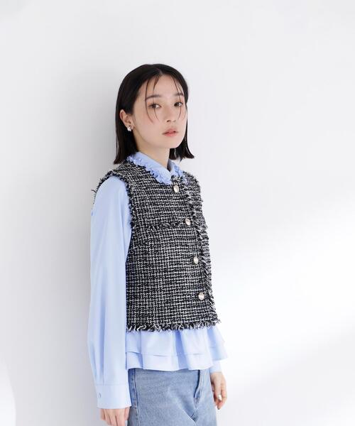 【新品タグ付き】ツイードシリーズ コンパクトジレ NATURAL BEAUTY BASIC（ナチュラルビューティーベーシック） コート