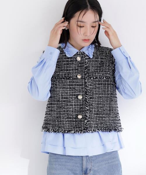 【新品タグ付き】ツイードシリーズ コンパクトジレ NATURAL BEAUTY BASIC（ナチュラルビューティーベーシック） コート