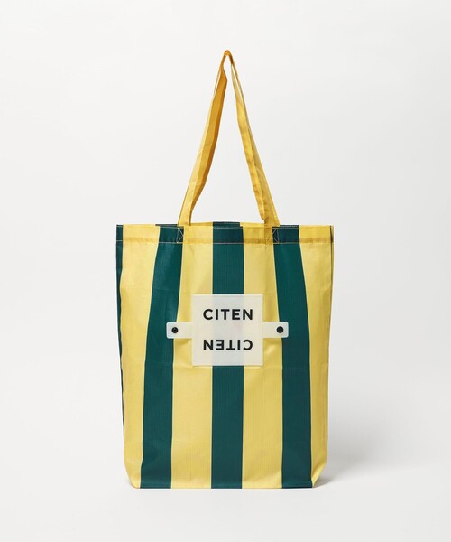 CITEN（シテン） エコバッグ 「CITEN」くるくるパッチンストライプ