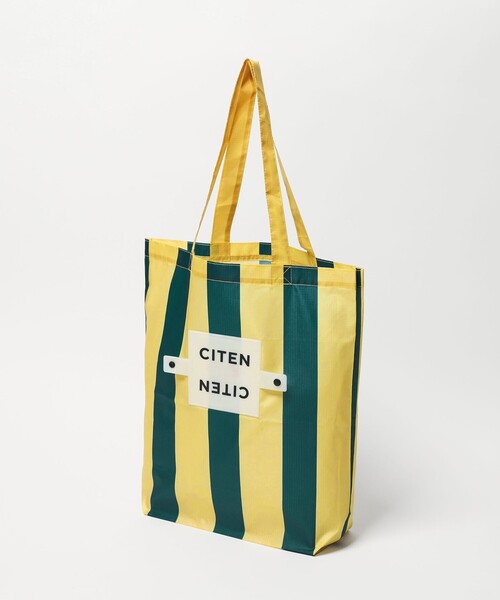 CITEN（シテン） エコバッグ 「CITEN」くるくるパッチンストライプ