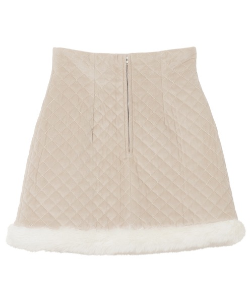 Rose Muse（ロゼミューズ） スカート Quilting fake fur mini skirt