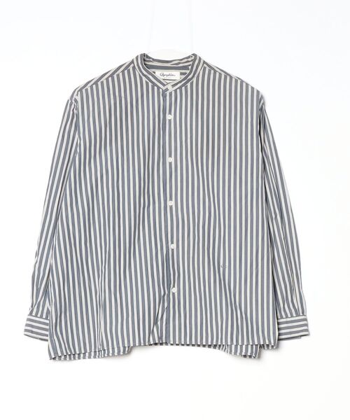 GYMPHLEX（ジムフレックス） ストライプ柄長袖ブラウス 14 グレー