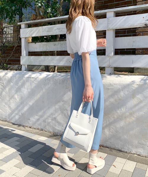 「OLIVE des OLIVE」 半袖カットソー FREE ブルー レディース_画像6