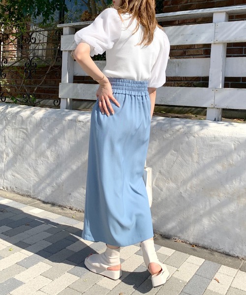 「OLIVE des OLIVE」 半袖カットソー FREE ブルー レディース_画像7